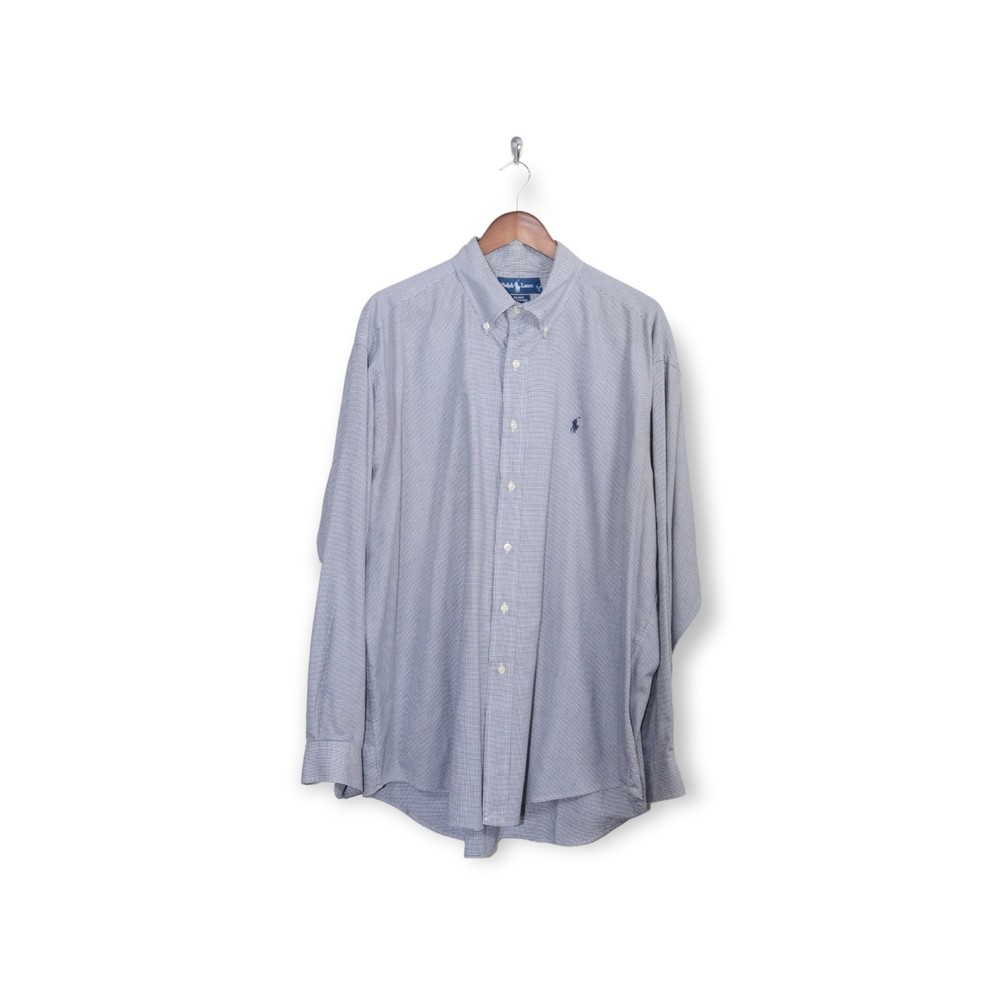 Ralph Lauren Long Sleeve Blake Shirt Houndstooth Men's XL 100% Cotton